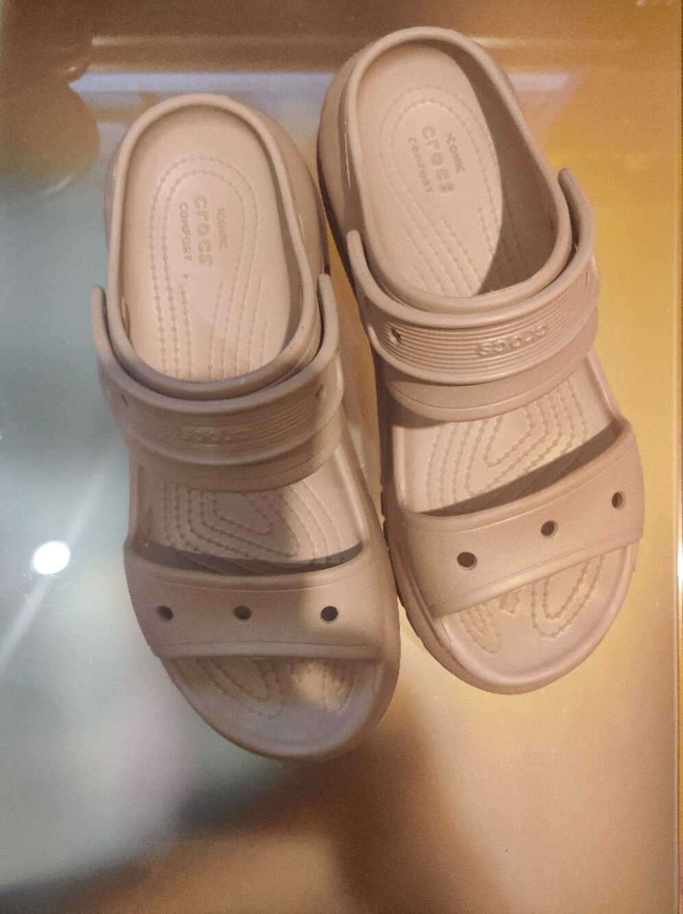 CROCS Women’s Tan Platform Sandals